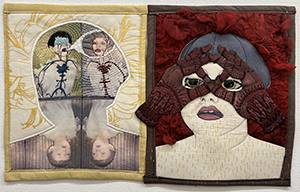 Image of Meredith Grimsley's fiber art, Masked.